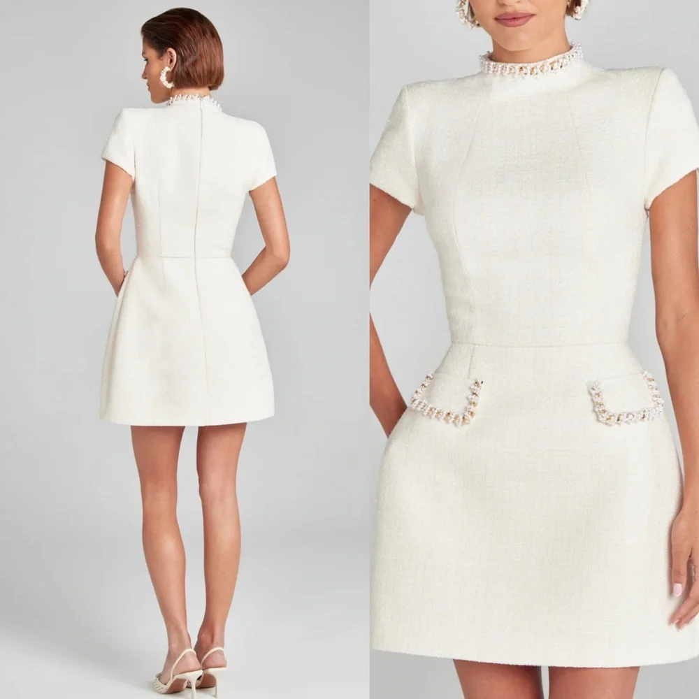 Brand New- Nadine Merabi Simone Ivory Dress 🤍✨ - Picture 2 of 15